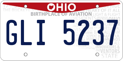 OH license plate GLI5237