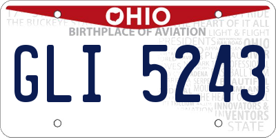 OH license plate GLI5243