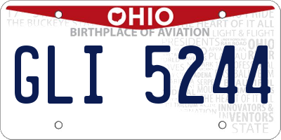 OH license plate GLI5244