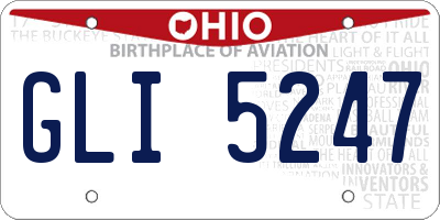 OH license plate GLI5247