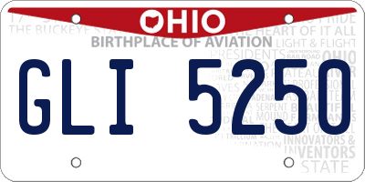 OH license plate GLI5250