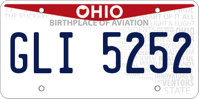 OH license plate GLI5252