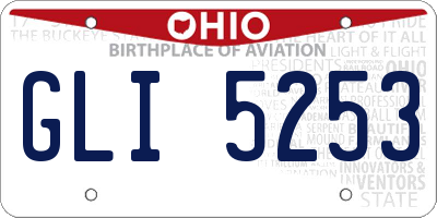 OH license plate GLI5253