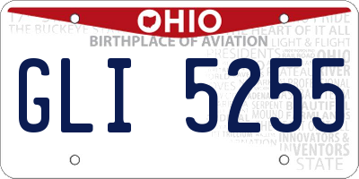 OH license plate GLI5255