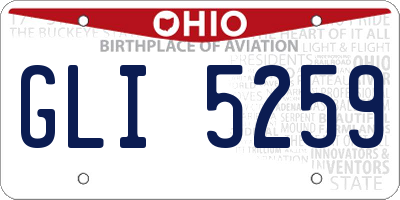 OH license plate GLI5259