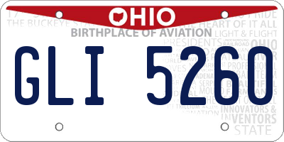 OH license plate GLI5260