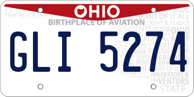 OH license plate GLI5274