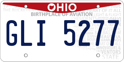 OH license plate GLI5277