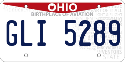 OH license plate GLI5289