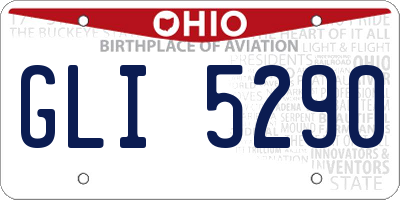 OH license plate GLI5290