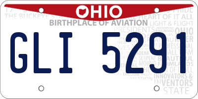 OH license plate GLI5291