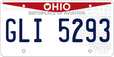 OH license plate GLI5293