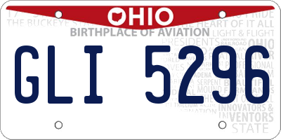 OH license plate GLI5296