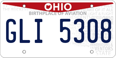 OH license plate GLI5308
