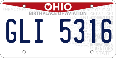 OH license plate GLI5316
