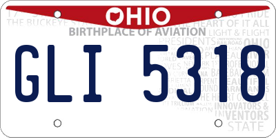 OH license plate GLI5318