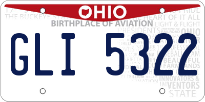 OH license plate GLI5322