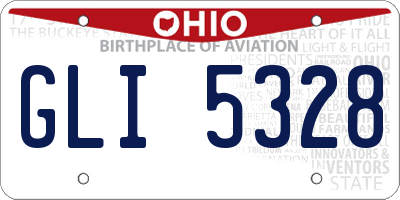 OH license plate GLI5328