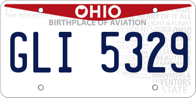 OH license plate GLI5329