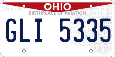 OH license plate GLI5335