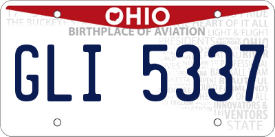 OH license plate GLI5337