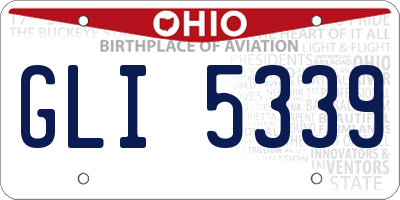 OH license plate GLI5339