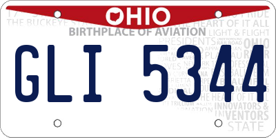 OH license plate GLI5344