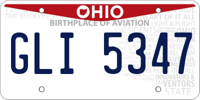 OH license plate GLI5347
