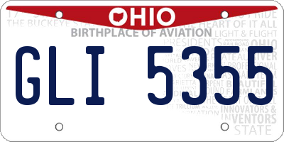 OH license plate GLI5355
