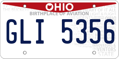 OH license plate GLI5356