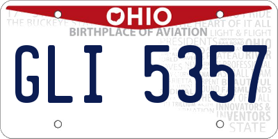 OH license plate GLI5357