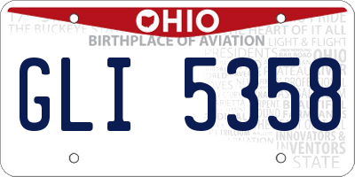 OH license plate GLI5358