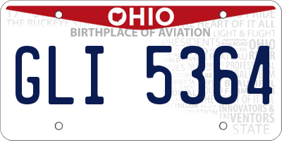 OH license plate GLI5364