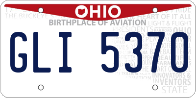 OH license plate GLI5370