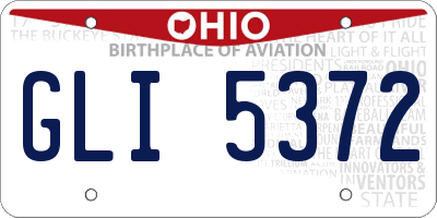 OH license plate GLI5372