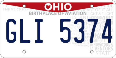 OH license plate GLI5374