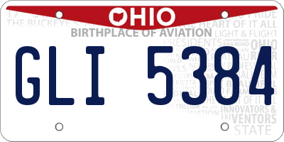 OH license plate GLI5384