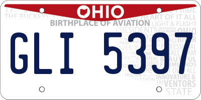 OH license plate GLI5397