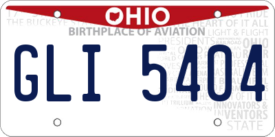 OH license plate GLI5404