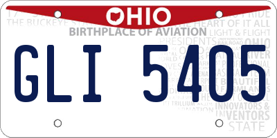 OH license plate GLI5405