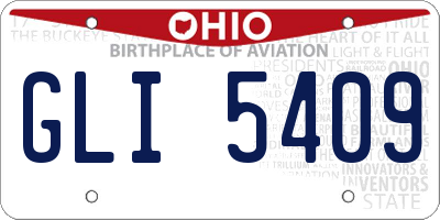 OH license plate GLI5409