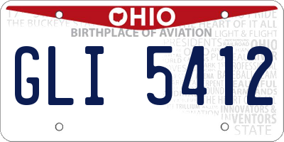 OH license plate GLI5412