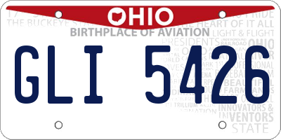 OH license plate GLI5426
