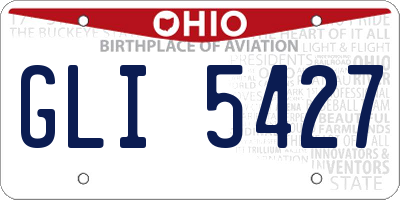 OH license plate GLI5427