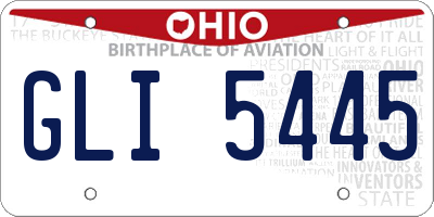 OH license plate GLI5445