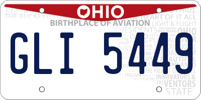 OH license plate GLI5449