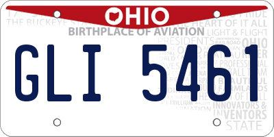 OH license plate GLI5461
