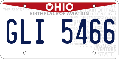 OH license plate GLI5466