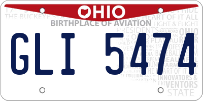 OH license plate GLI5474