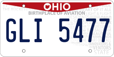 OH license plate GLI5477